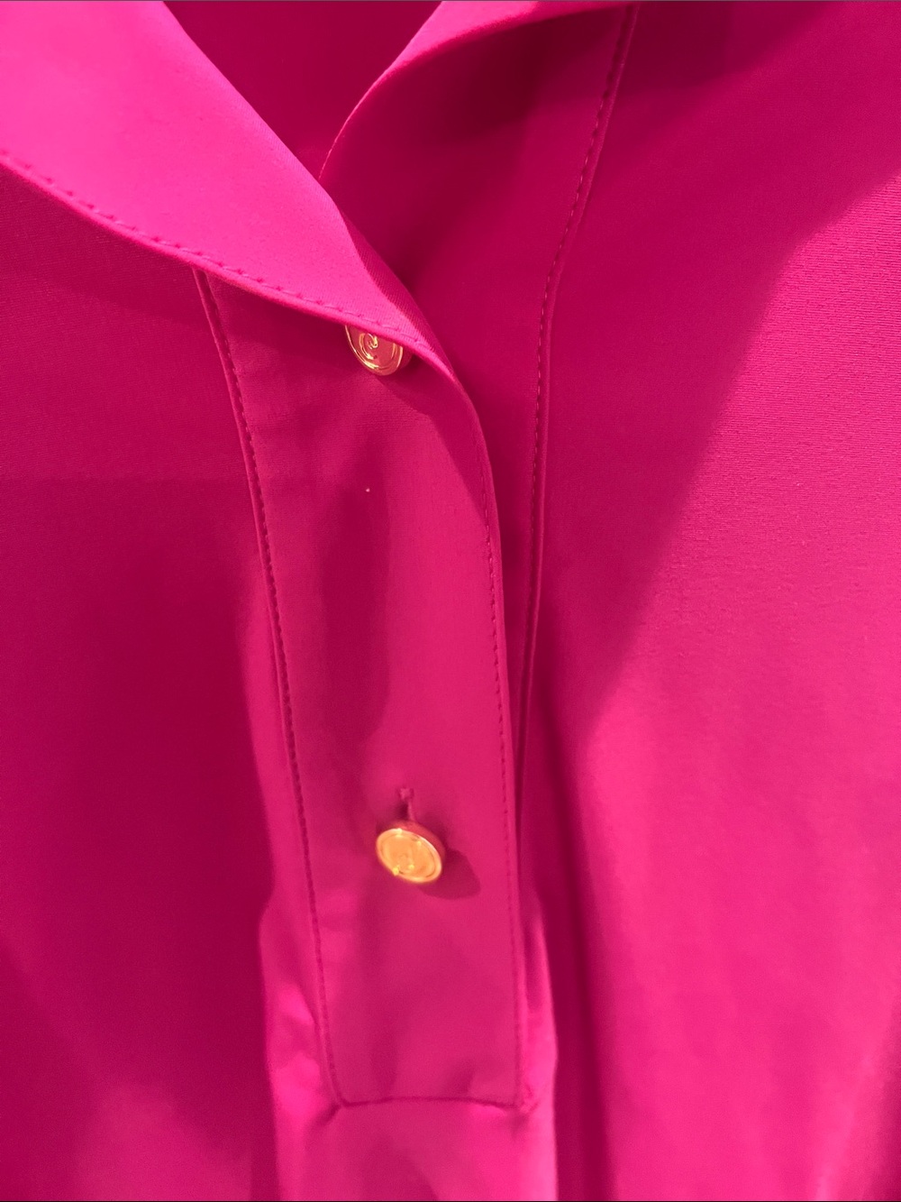 Jude Connally Hot Pink Silk-Like Button Front Tunic xl - Picture 3 of 5